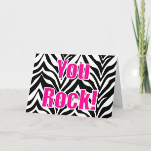 Sie schaukeln! Zebra-Druck Karte