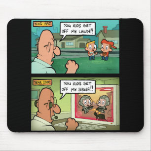 Sie scherzen weggehen von meinem Rasen! Mousepad