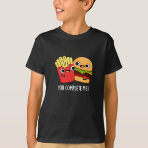 Sie schließen mich Funny Burger Fries Pun Dark BG T-Shirt