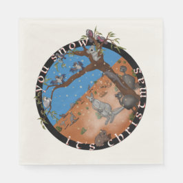 Sie schneit Weihnachten - Aussie Outback Serviette