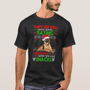 Sie sehen dich, wenn du deutschen Hirtenhuhn isst T-Shirt