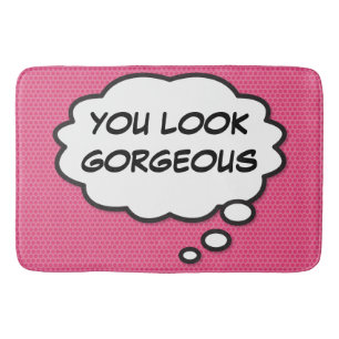 SIE SEHEN GORGEOUS denken, Blase rosa Badematte