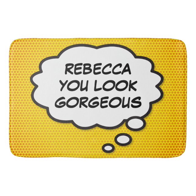 SIE SEHEN GORGEOUS Think Bubble Comic Book Badematte (Vorderseite)