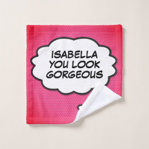 SIE SEHEN GORGEOUS Think Bubble Fun Comic Book Badhandtuch Set