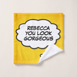 SIE SEHEN GORGEOUS Think Bubble Fun Comic Book Badhandtuch Set