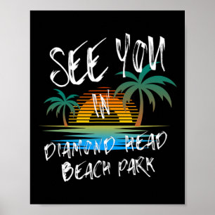 Sie sehen Honolulu Vintage Oahu Hawaii Surfer Männ Poster