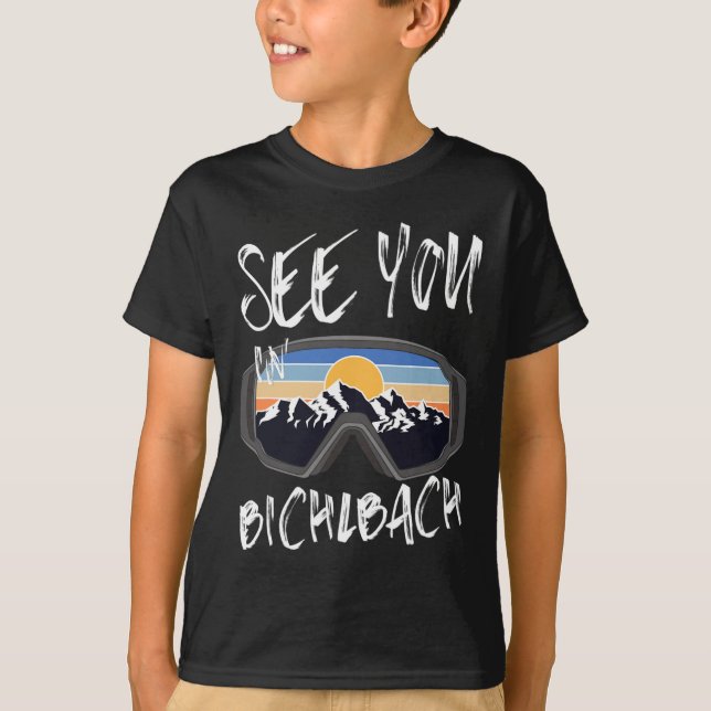 Sie sehen in Bichlbach Tirol Urlaub Skibrille T-Shirt (Vorderseite)