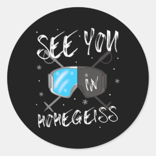 Sie sehen in Hohegeiß Deutschland Urlaub Skibrille Runder Aufkleber