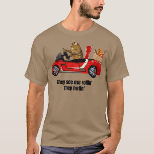Sie sehen mich einführen, dass sie Katze im Auto h T-Shirt