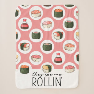 Sie sehen mich rollende Kawaii lustige Sushi-Röllc Sherpadecke