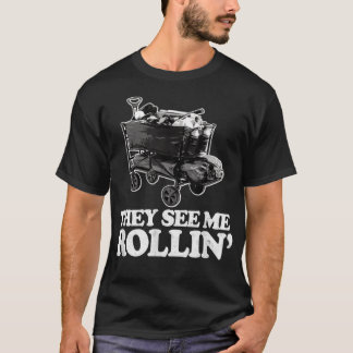 Sie sehen mich Rollin, den lustigen Ballpark Wagon T-Shirt