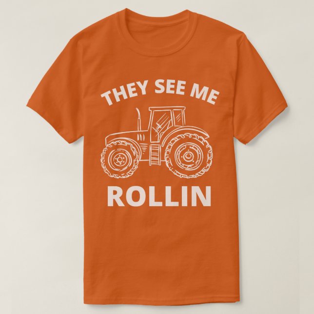 Sie sehen mich Rolltraktor Traktor Bauer ecavato T-Shirt (Design vorne)