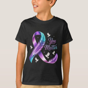 Sie Selbstmordbewusstseins-Schleifen-Design T-Shirt