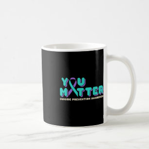 Sie Selbstmordpräventionsbewusstsein Türkis Lila B Kaffeetasse