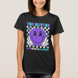 Sie Selbstmordpräventionsbewusstsein Türkis Lila B T-Shirt