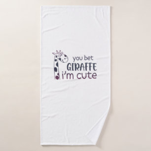 Sie setzen Giraffe, ich bin Niedlich Badehandtuch