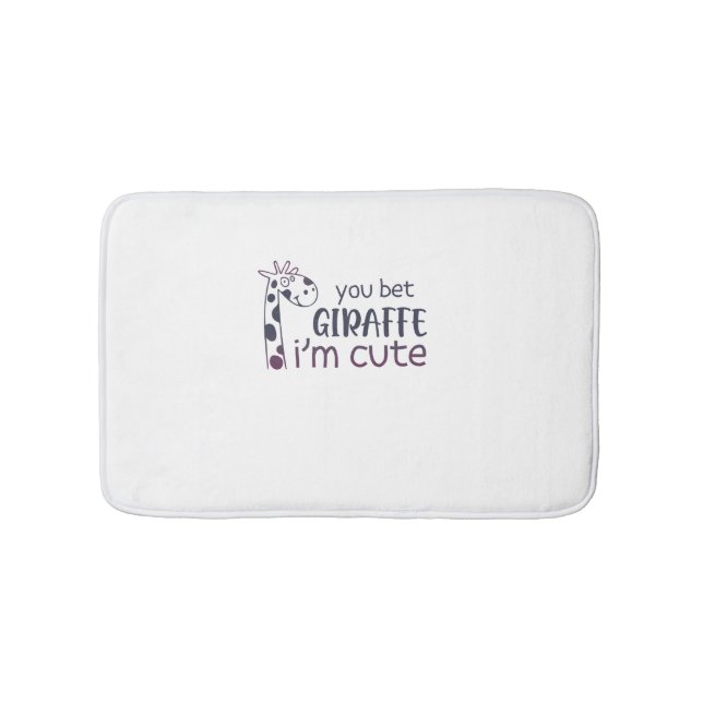 Sie setzen Giraffe, ich bin Niedlich Badematte (Vorderseite)