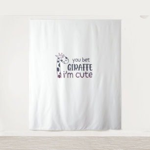 Sie setzen Giraffe, ich bin Niedlich Wandteppich