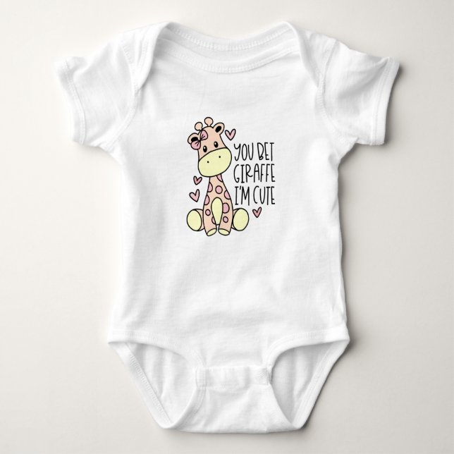 Sie setzen Giraffe, ich bin Niedlicher Bodysuit Baby Strampler (Vorderseite)