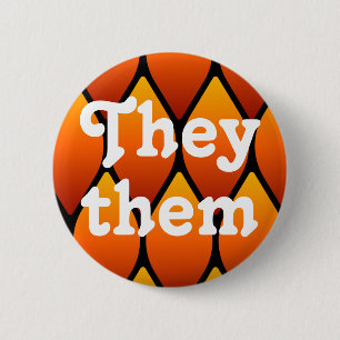 Sie/sie Dragon Scales Pronoun Button