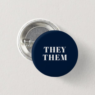 Sie, sie, Geschlecht Pronouns Lgbtq Stolz Marine b Button