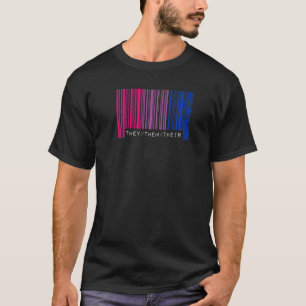 Sie sie ihre Pronos Bisexuelle Stolz Flag Barco T-Shirt