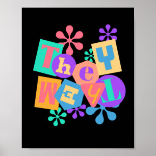 Sie/sie. LGBT+Stolz. Liebe gewinnt. Poster