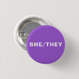 Sie, sie lila Geschlechterpronomen Lgbtq Pride But Button