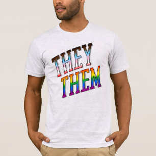 Sie / Sie Progress Pride Pronomen T-Shirt