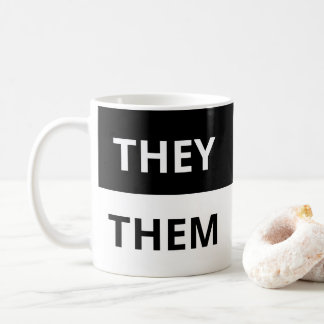Sie/sie Pronomen Black & White Classic Tasse