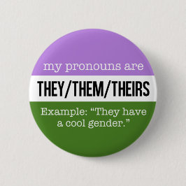 Sie/sie Pronomina - Genderqueer Flagge Button