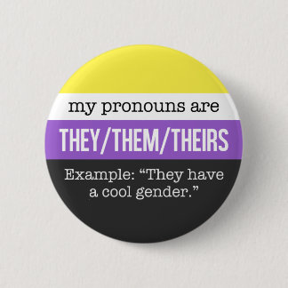 Sie/sie Pronomina - Nonbinary Flagge Button
