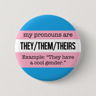 Sie/sie Pronomina - Transgender-Flagge Button