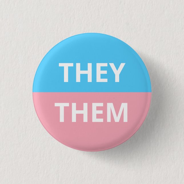 Sie/sie Pronominatransgender-Abzeichen Button (Vorderseite)