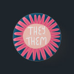 SIE / SIE Pronouns Blume Pride Handschrift Button<br><div class="desc">Dekorieren Sie Ihr Outfit mit diesem coolen Kunstknopf. Macht ein großartiges Geschenk! Sie können ihn anpassen und auch Text hinzufügen. Karo in meinem Shop für viel mehr Farben und Muster! Lass mir Bescheid,  wenn du auch etwas Gewohntes willst.</div>