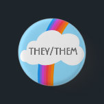 Sie/sie Pronouns farbenfrohe Regenbogenwolke Button<br><div class="desc">Dekorieren Sie Ihr Outfit mit diesem coolen Kunstknopf. Macht ein großartiges Geschenk! Sie können ihn anpassen und auch Text hinzufügen. Karo in meinem Shop für viel mehr Farben und Muster! Lass mir Bescheid,  wenn du auch etwas Gewohntes willst.</div>