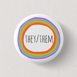 Sie/sie Pronouns farbige Regenbogenschaltfläche Button