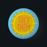 Sie / sie Pronouns Sonnenschein Pride handschrift Button<br><div class="desc">Dekorieren Sie Ihr Outfit mit diesem coolen Kunstknopf. Macht ein großartiges Geschenk! Sie können ihn anpassen und auch Text hinzufügen. Karo in meinem Shop für viel mehr Farben und Muster! Lass mir Bescheid,  wenn du auch etwas Gewohntes willst.</div>