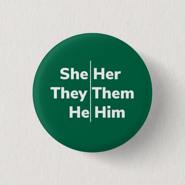 Sie/sie sie/sie Er/Er Pronoun Button (Vorderseite)