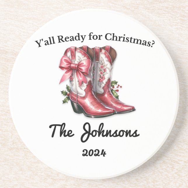 Sie sind alle bereit für Weihnachten Getränkeuntersetzer (Vorne)