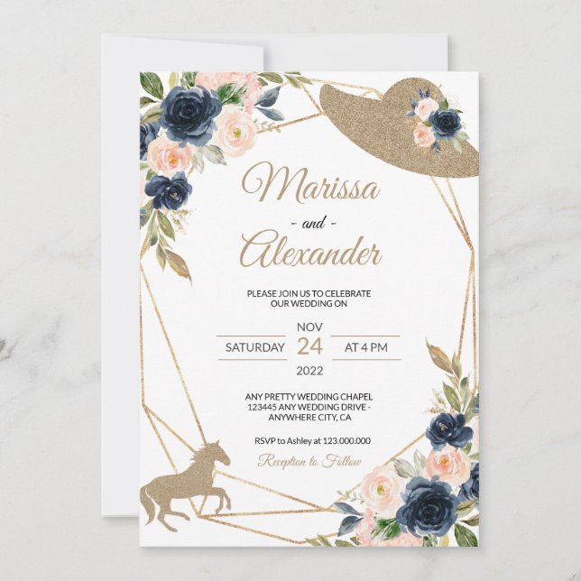 Sie sind auf dem Weg zum Altar-Rennen-Polterabend Einladung (Vorderseite)