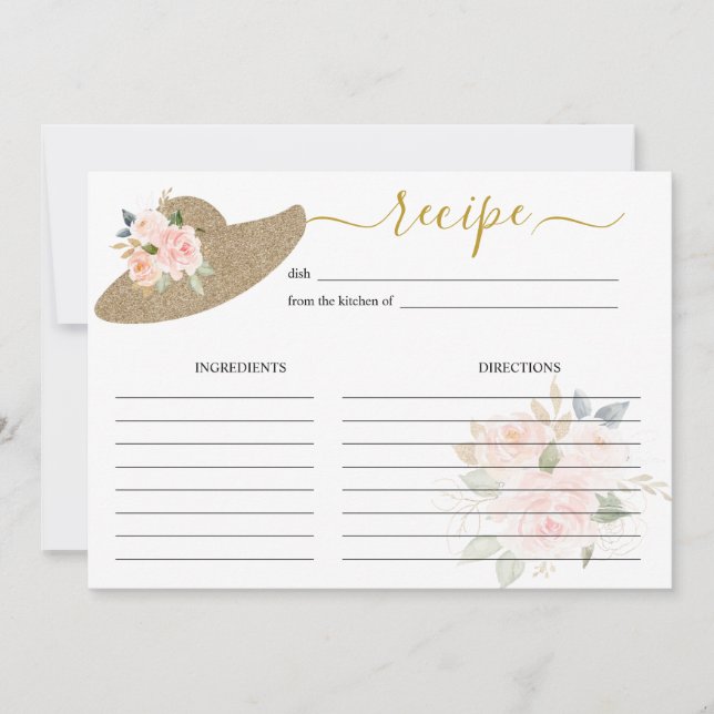 Sie sind auf der Altar-Brautparty-Rezept-Karte Einladung (Vorderseite)