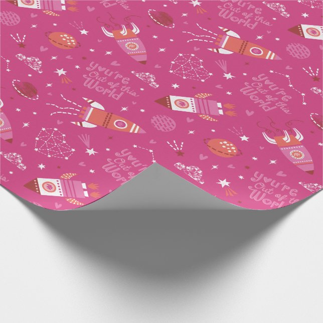 Sie sind aus den Valentinischen Raketen Geschenkpapier (Ecke)