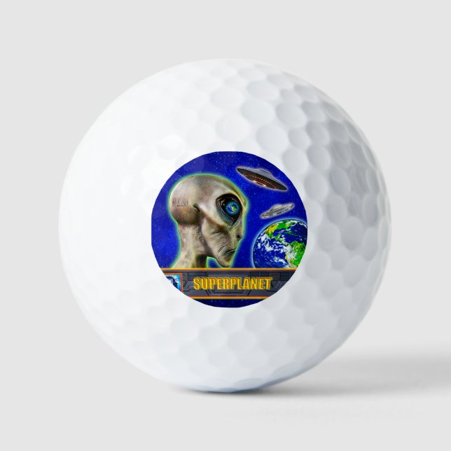 SIE SIND BEREITS HIER - SUPERPLANET Design sammeln Golfball (Vorderseite)