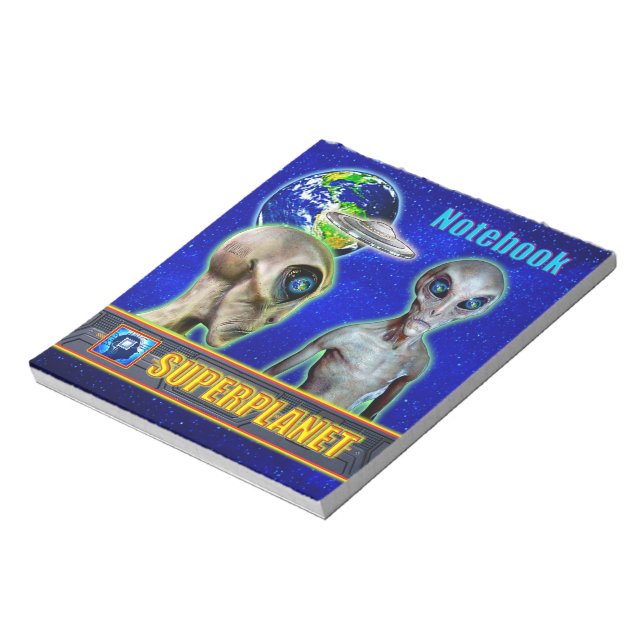 SIE SIND BEREITS HIER - SUPERPLANET Design sammeln Notizblock (Rotiert)