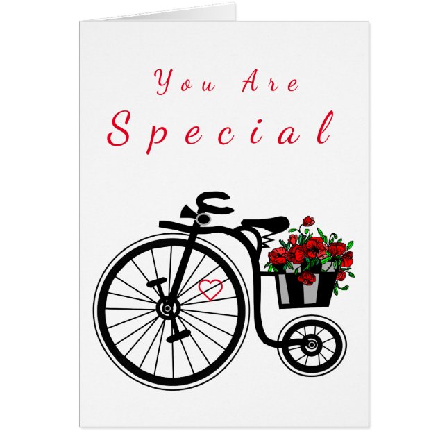 Sie sind besondere Card Romantische Blume Bike (Vorne)