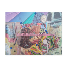 Sie sind brilliante und lustige Collage Postcard