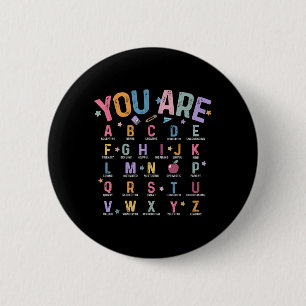 Sie sind Buchstaben Alphabet lernen Abcs Inspirati Button