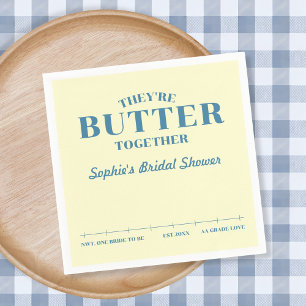 Sie sind Butter Zusammen Gelbe Hochzeitsdusche Serviette