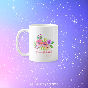 Sie sind Christlich, modern Jude 1:21 floral Kaffeetasse